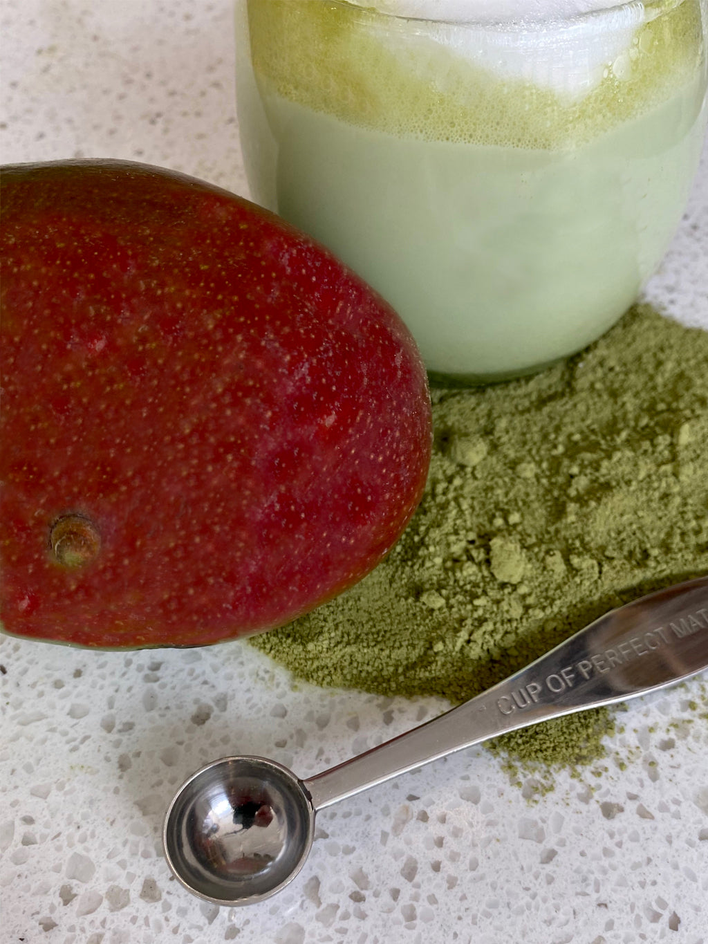 Matcha aromatisé à la mangue | Biologique